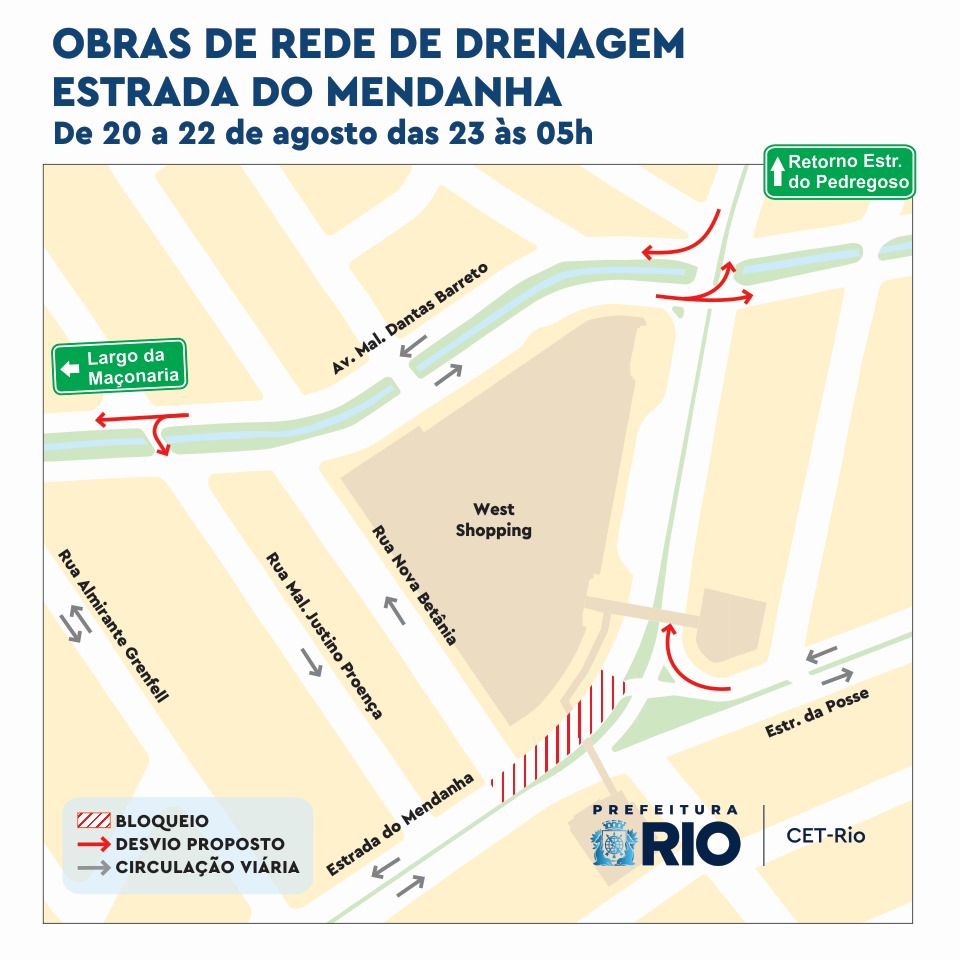 Mapa Da Obra De Drenagem Em Campo Grande Rj