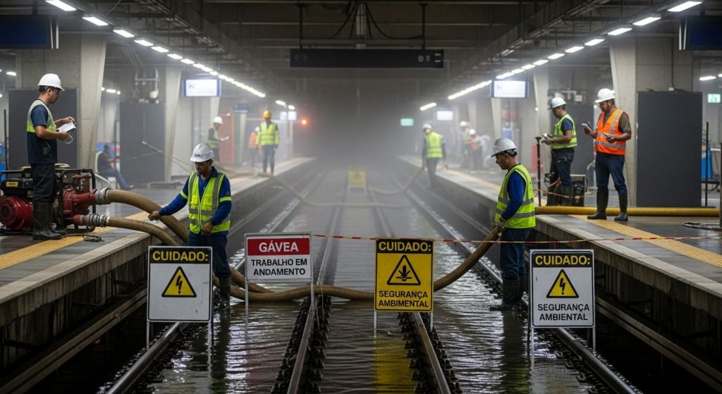 Obra Para Retirada De Agua Na Estacao Gavea Do Metro Tem Inicio Com Seguranca Ambiental 2