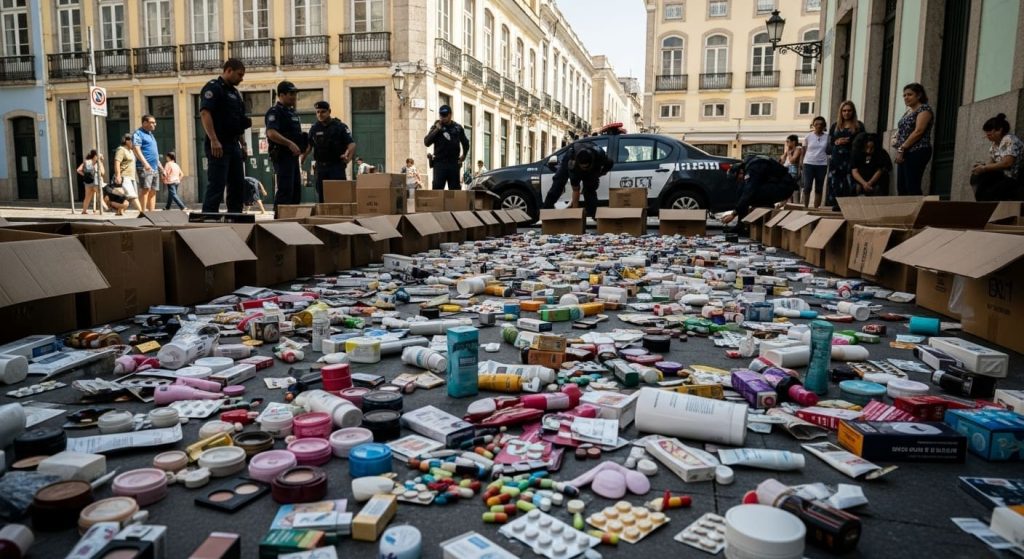 Remedios E Cosmeticos Ilegais Jogados No Chao