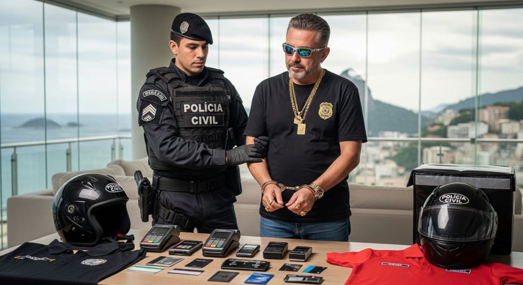 Policial Prendendo Homem Com Ouro