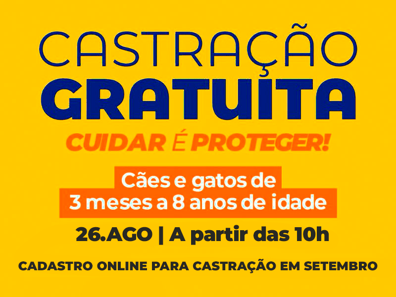 Banner De Com Informações Sobre Cadastração De Animais Gratuita