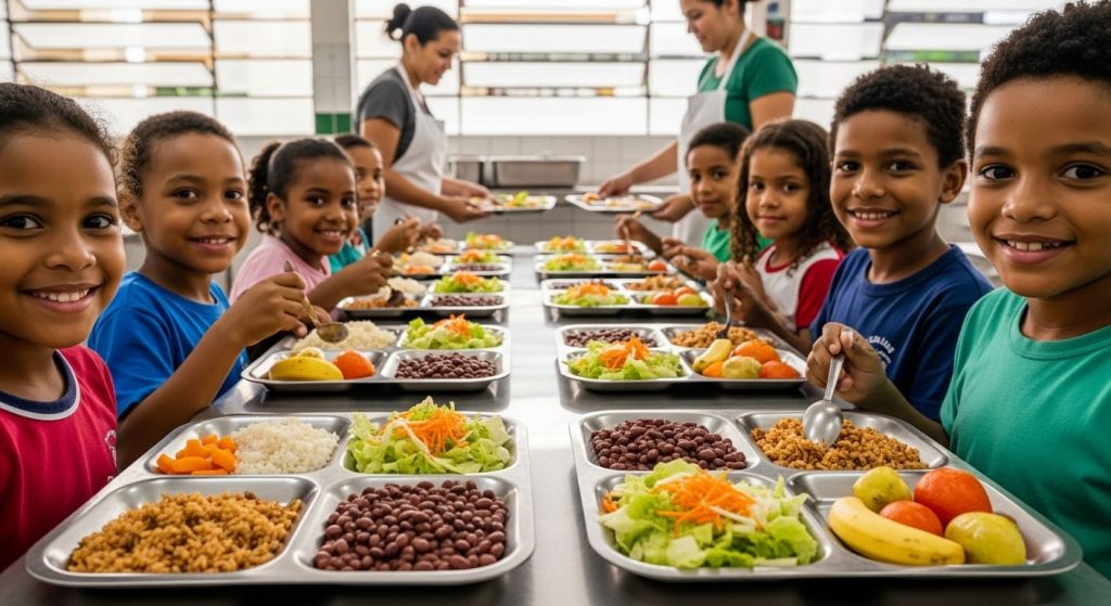 Crianças, Alimentos, Mesa, Cozinheiras,