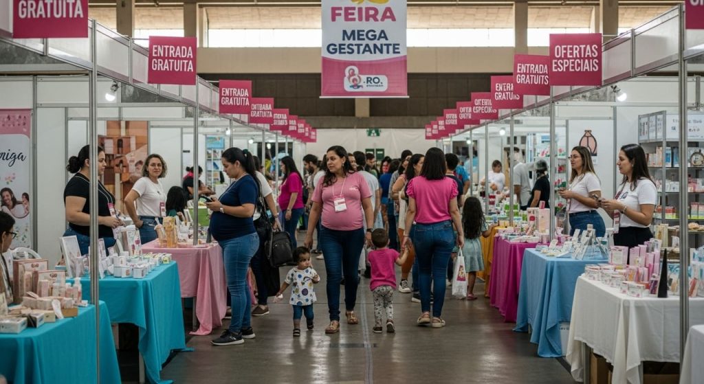 Feira Mega Gestante, Stands, Grávidas, Atendentes,
