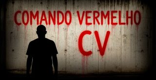 sombra e escrito na parece comando vermelho cv